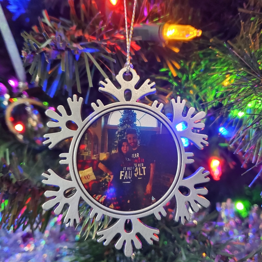 Metal Snowflake Christmas Ornament Custom Made